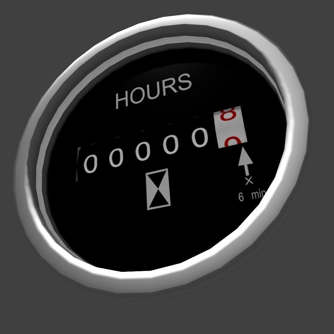 Heavy machine work time gauge 3D model_5