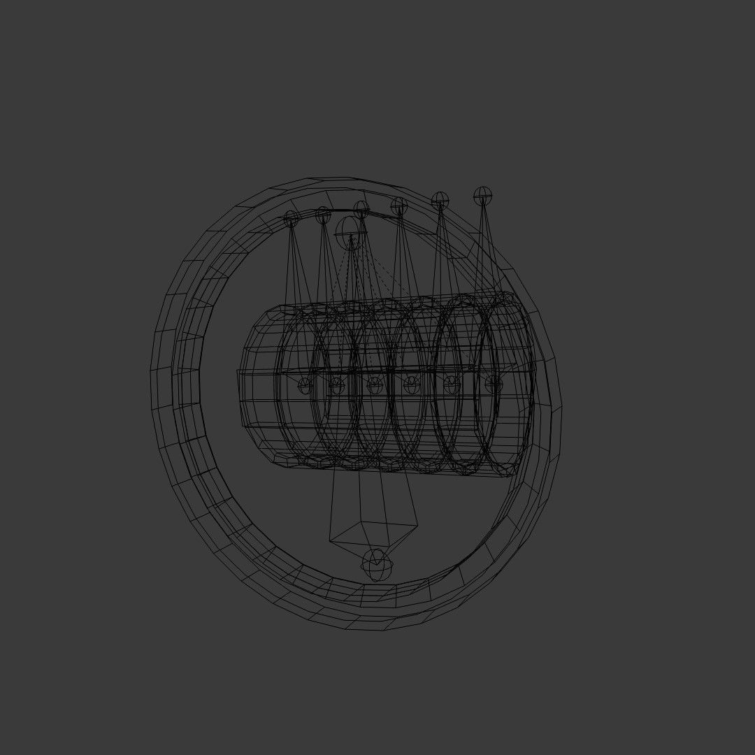 Heavy machine work time gauge 3D model_11