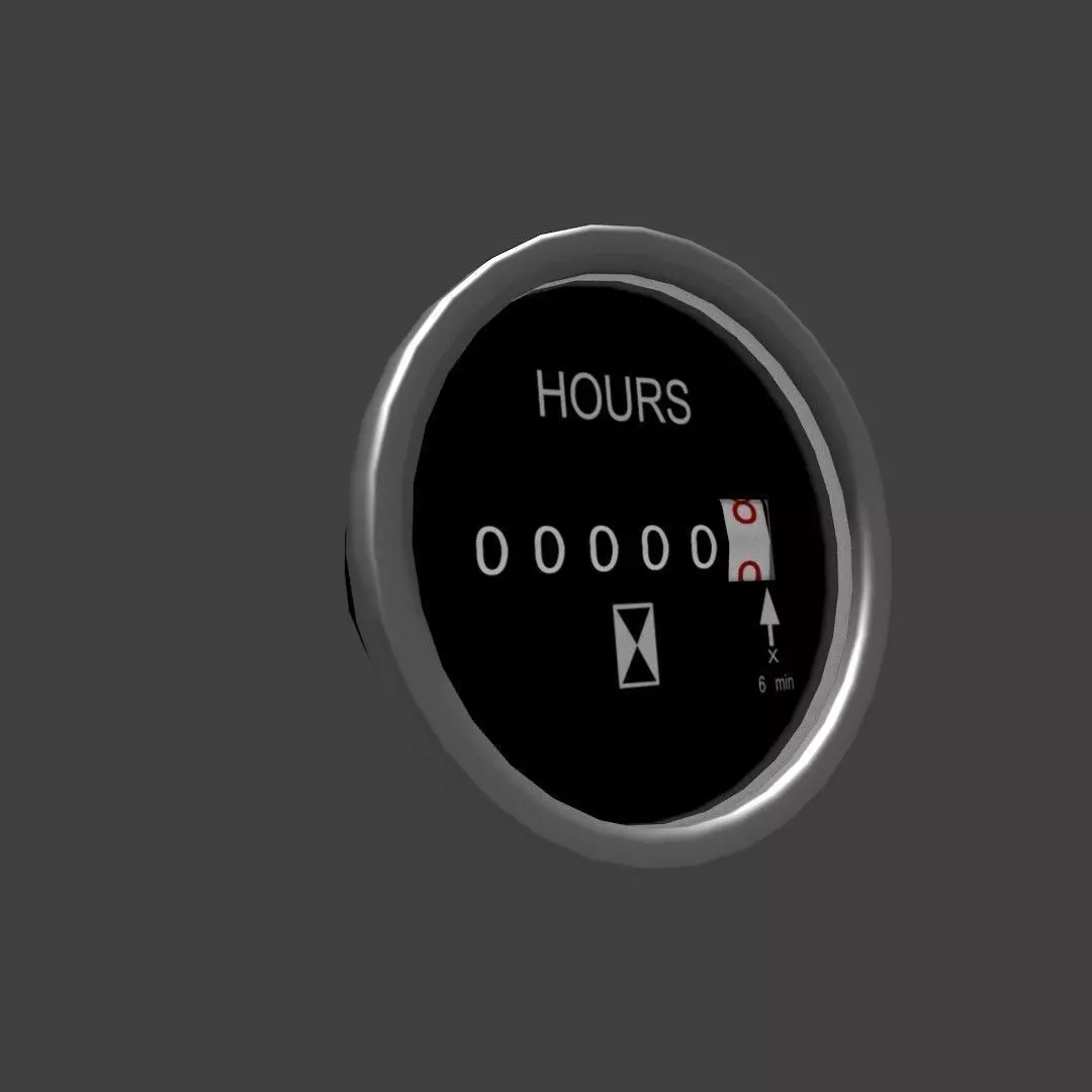 Heavy machine work time gauge 3D model_0