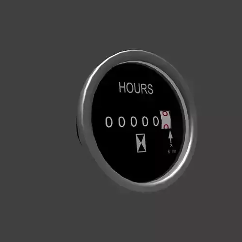 Heavy machine work time gauge 3D model