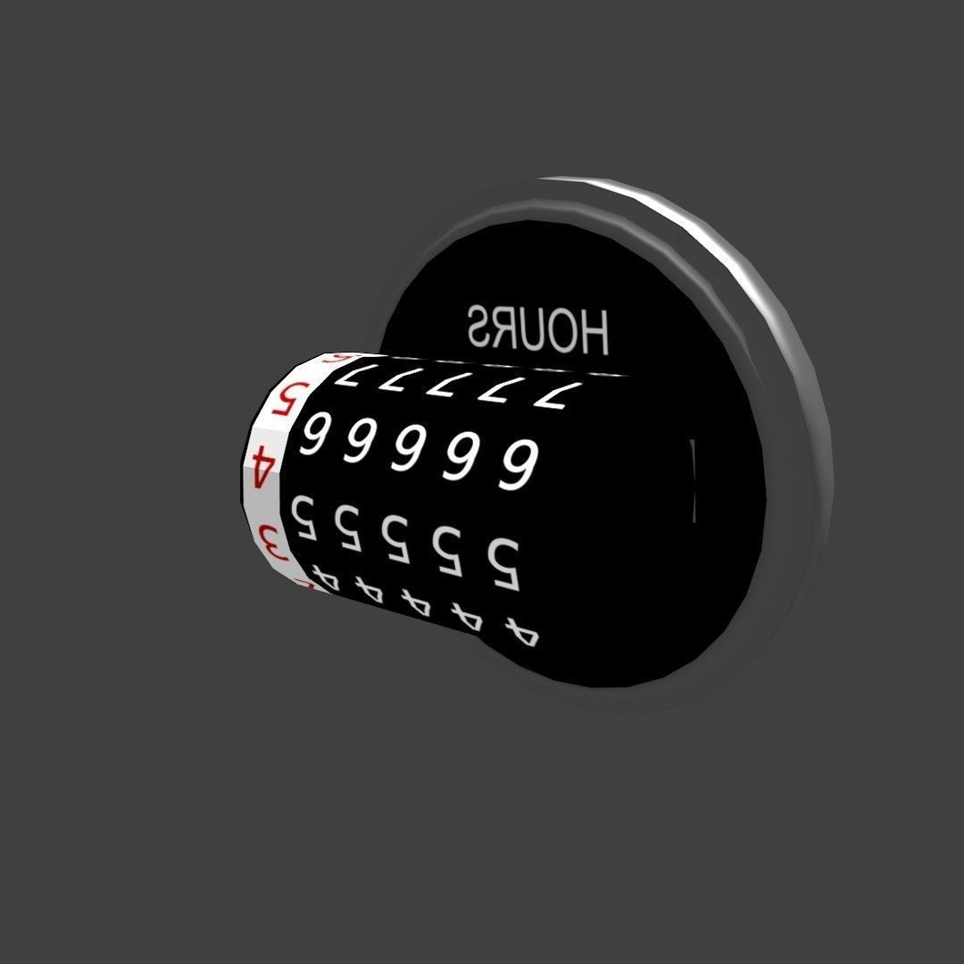 Heavy machine work time gauge 3D model_8