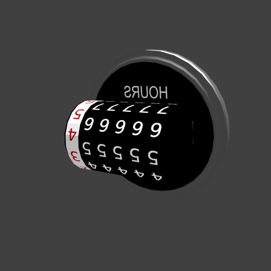 Heavy machine work time gauge 3D model_9