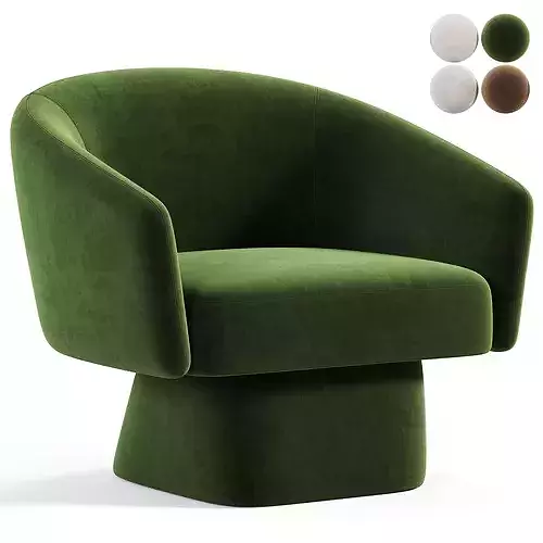 Bruno Lounge Chair 3D model 4