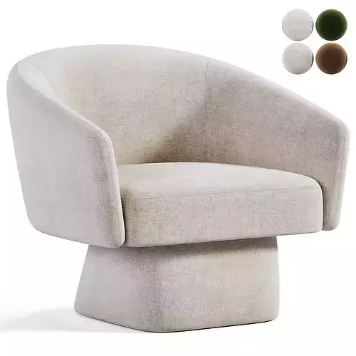 Bruno Lounge Chair 3D model 3