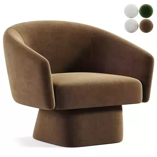 Bruno Lounge Chair 3D model 2