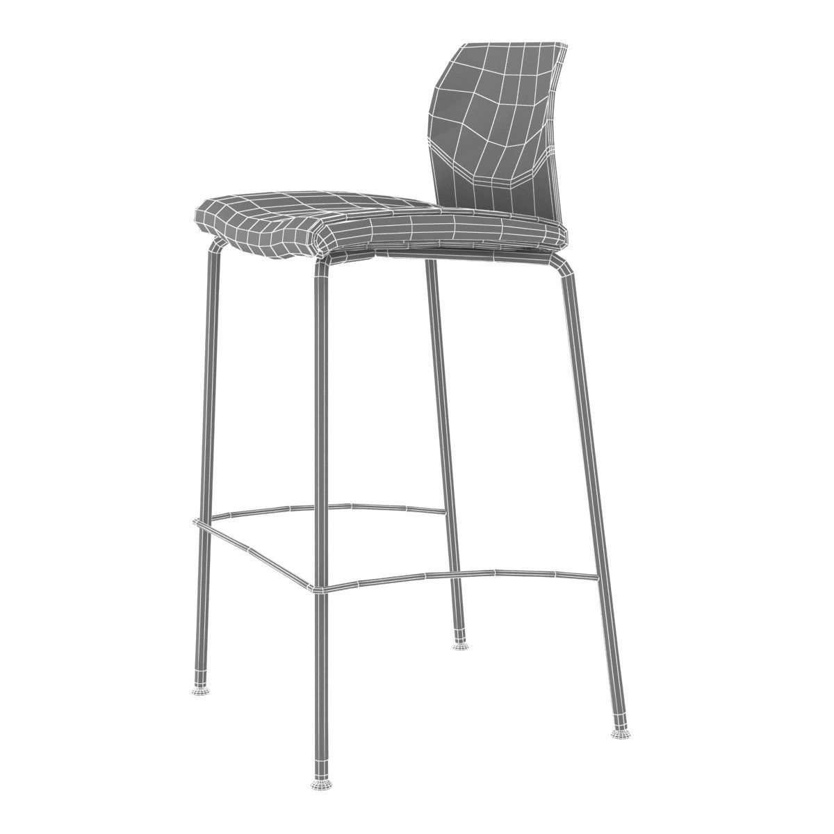 allermuir fleur bar chair 3D model_1