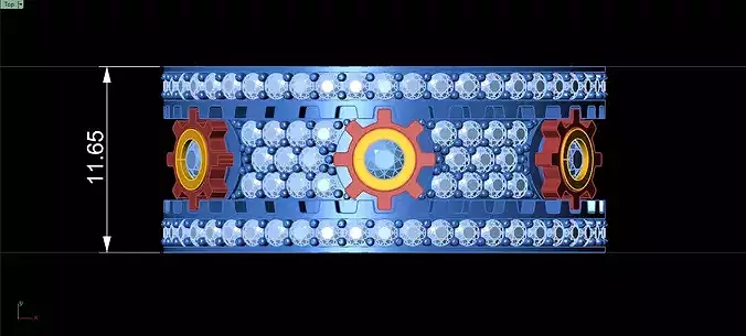 Men Gear Ring in High - Size 13 US