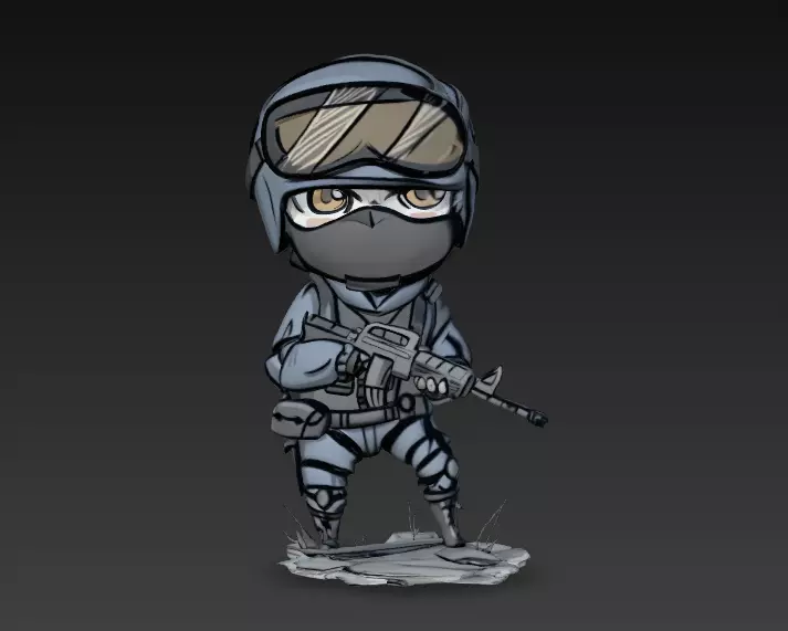 Counter strike 2 funko anime 3D print model