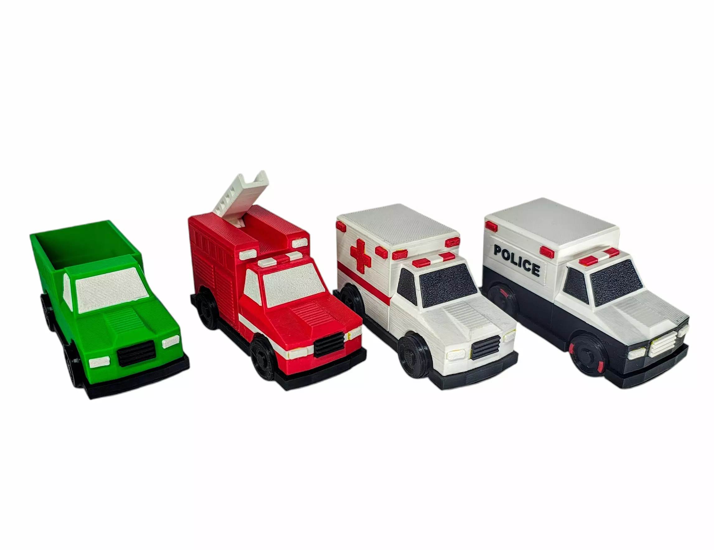 Mini City Service toy cars set 3D print model