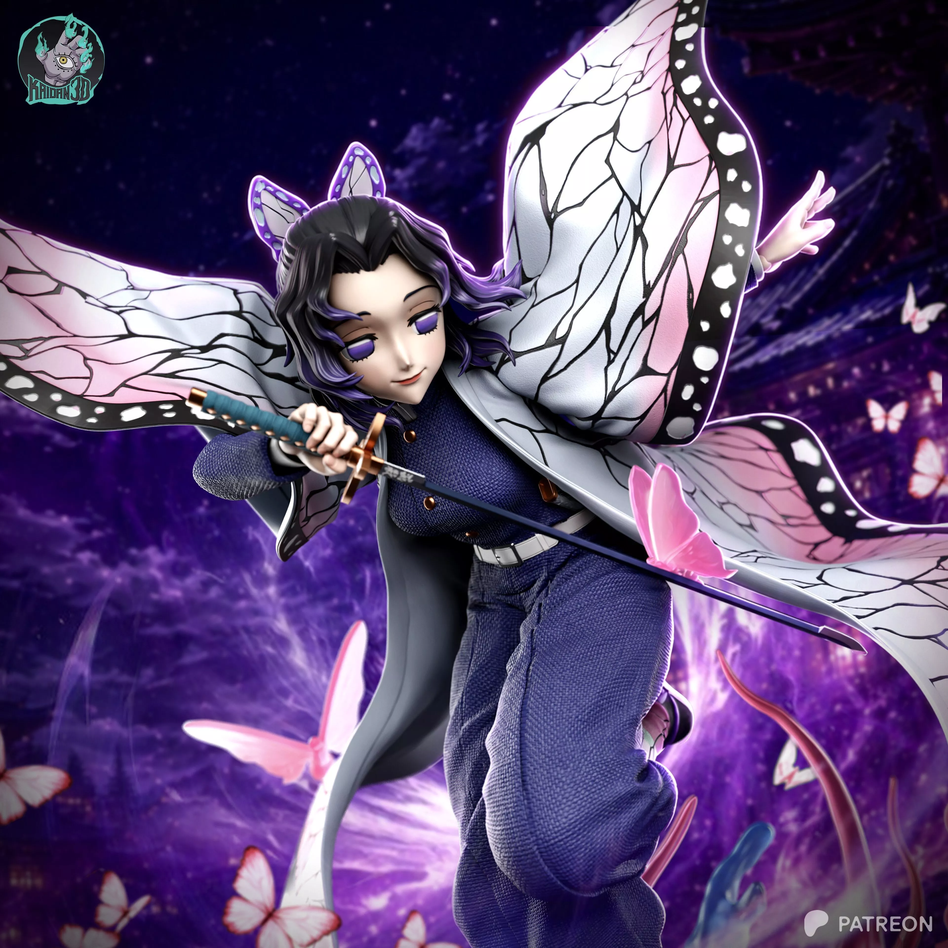 Shinobu Kocho DEMON SLAYER - STL Ready for 3D Printing 3D print model