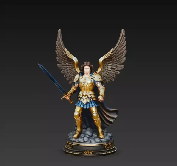 Saint Michael Archangel Divine Warrior STL 01 Free 3D print model