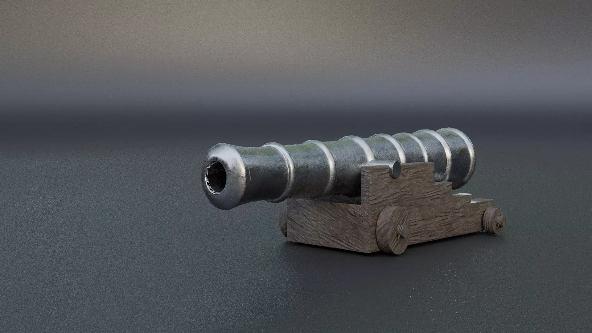 Cannon Free low-poly 3D model
