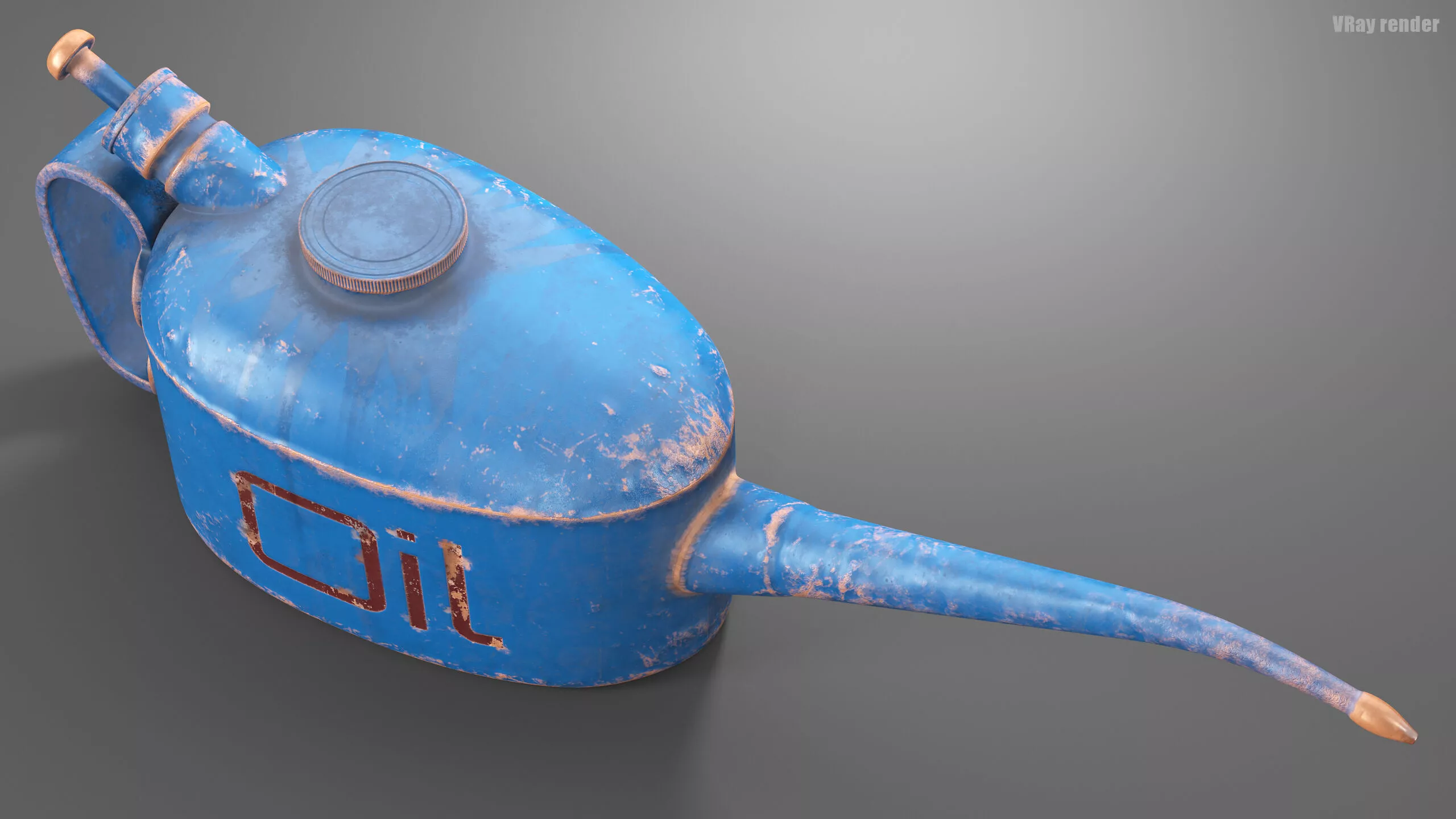 Vintage Oil Can PBR 3D model