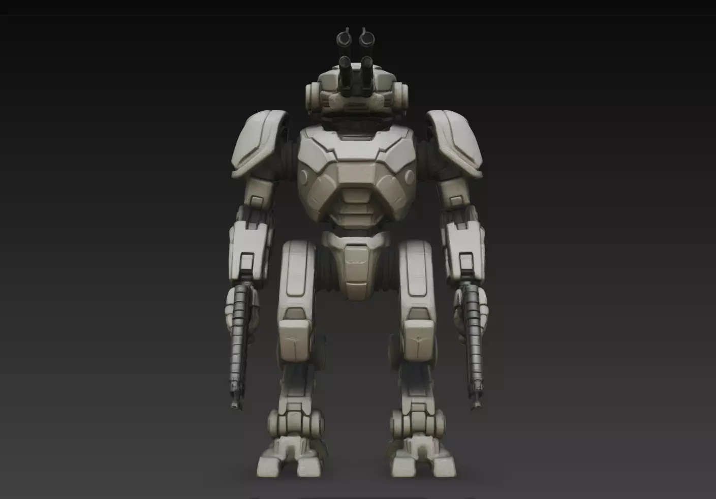 Heavy Combat Mech Walker Robot STL Print Model 3D print model