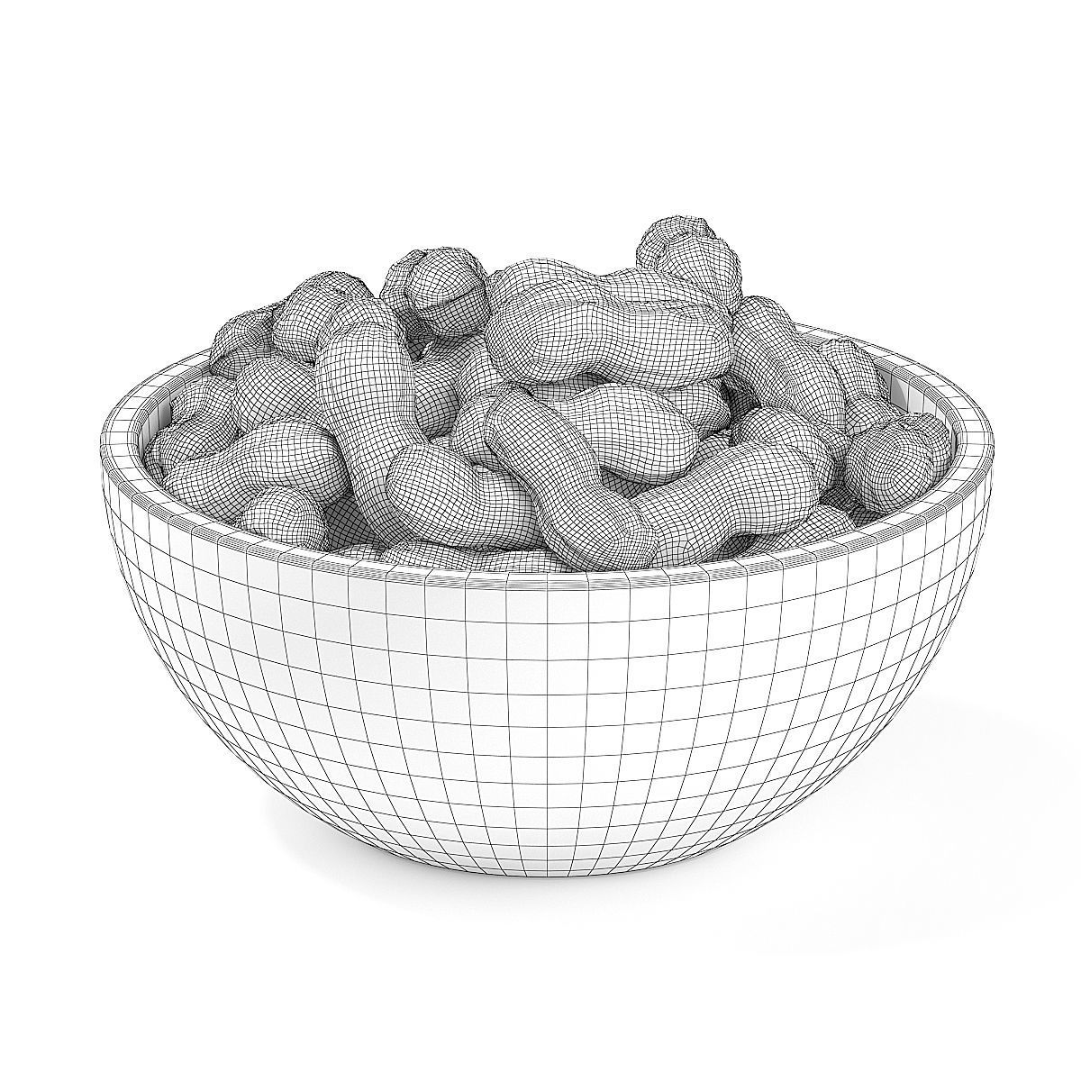 Bowl of Peanuts 3D model_3