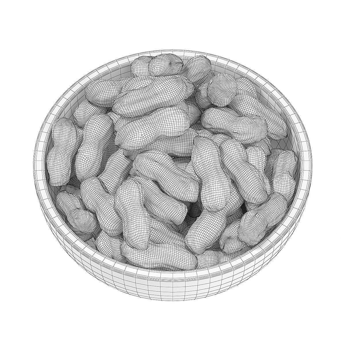 Bowl of Peanuts 3D model_4
