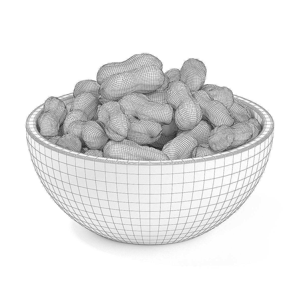Bowl of Peanuts 3D model_1