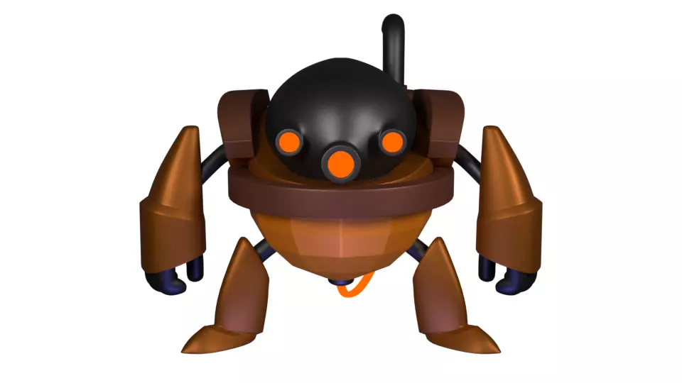 Mecha Simian Low-poly 3D model