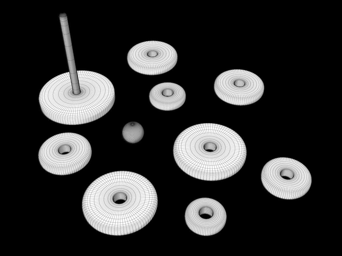 Stacking Rings Toy 3D model_4