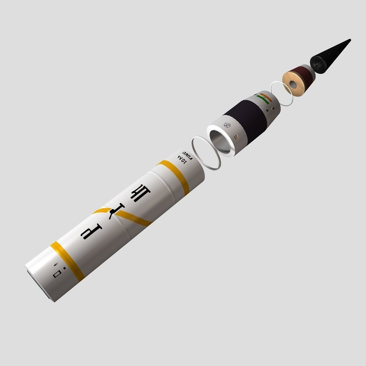 AGNI-5-01 test missile 3D model_8