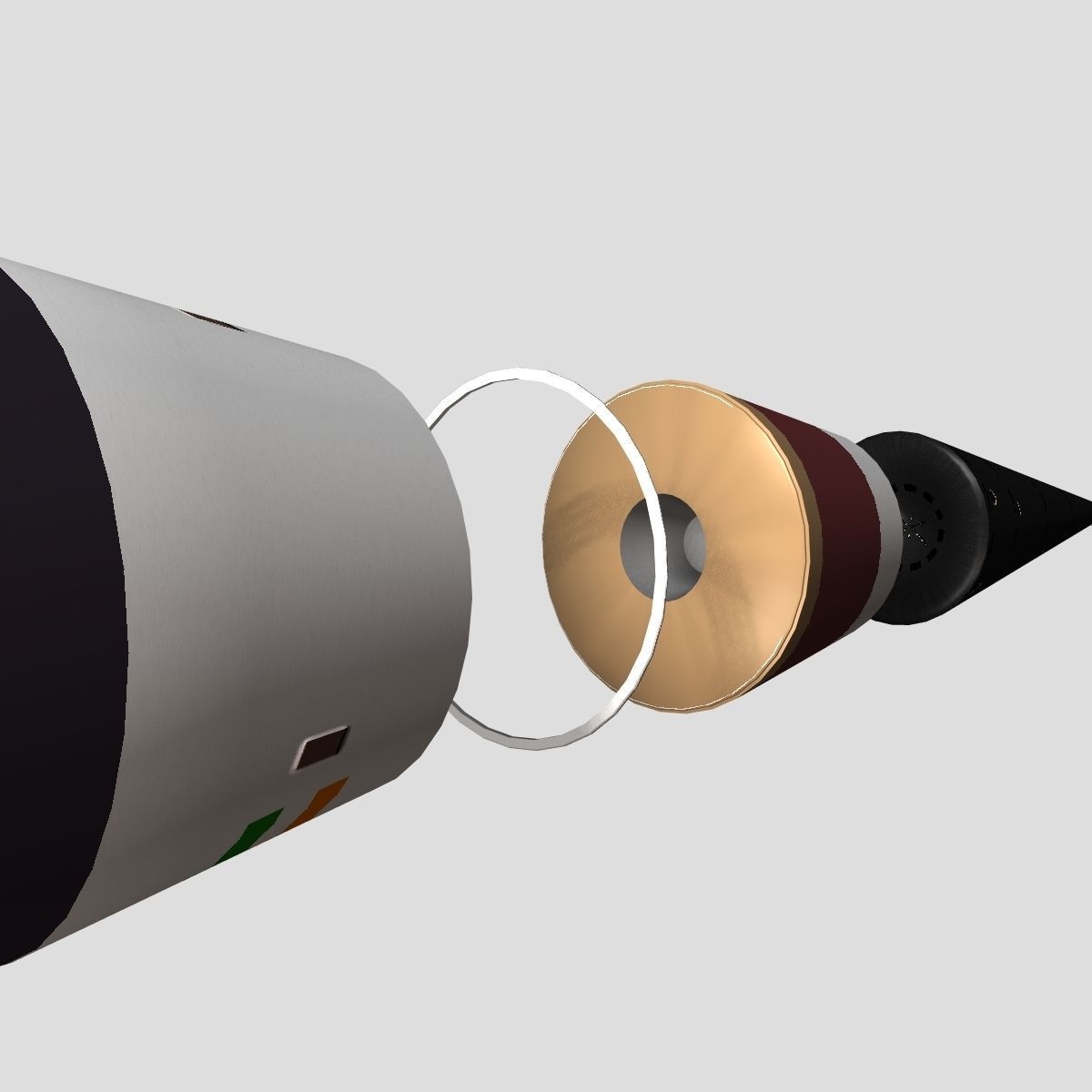 AGNI-5-01 test missile 3D model_4