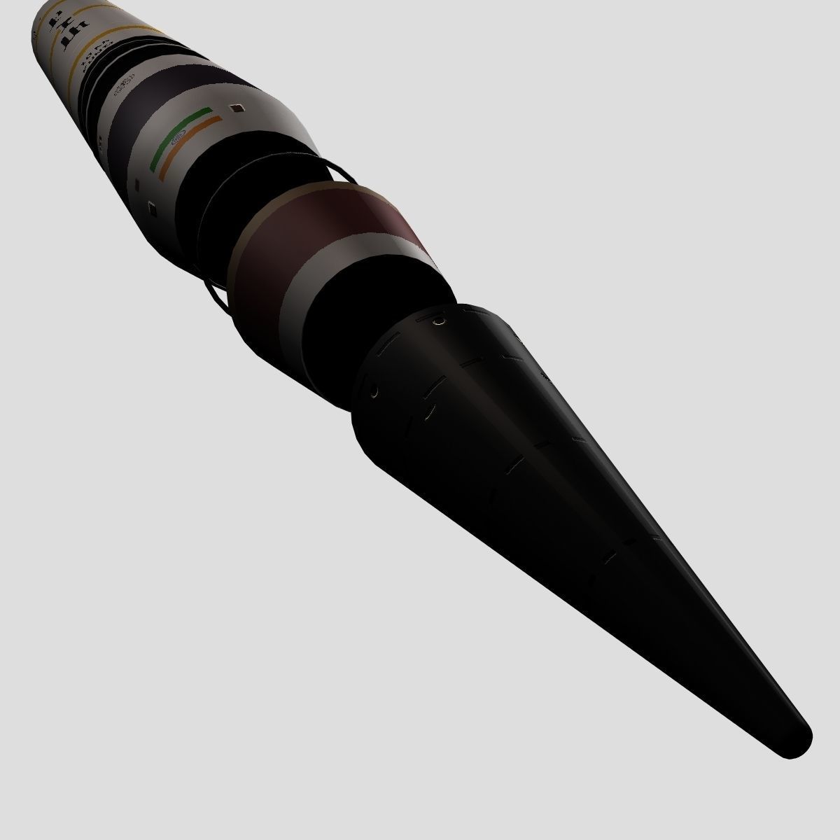 AGNI-5-01 test missile 3D model_6