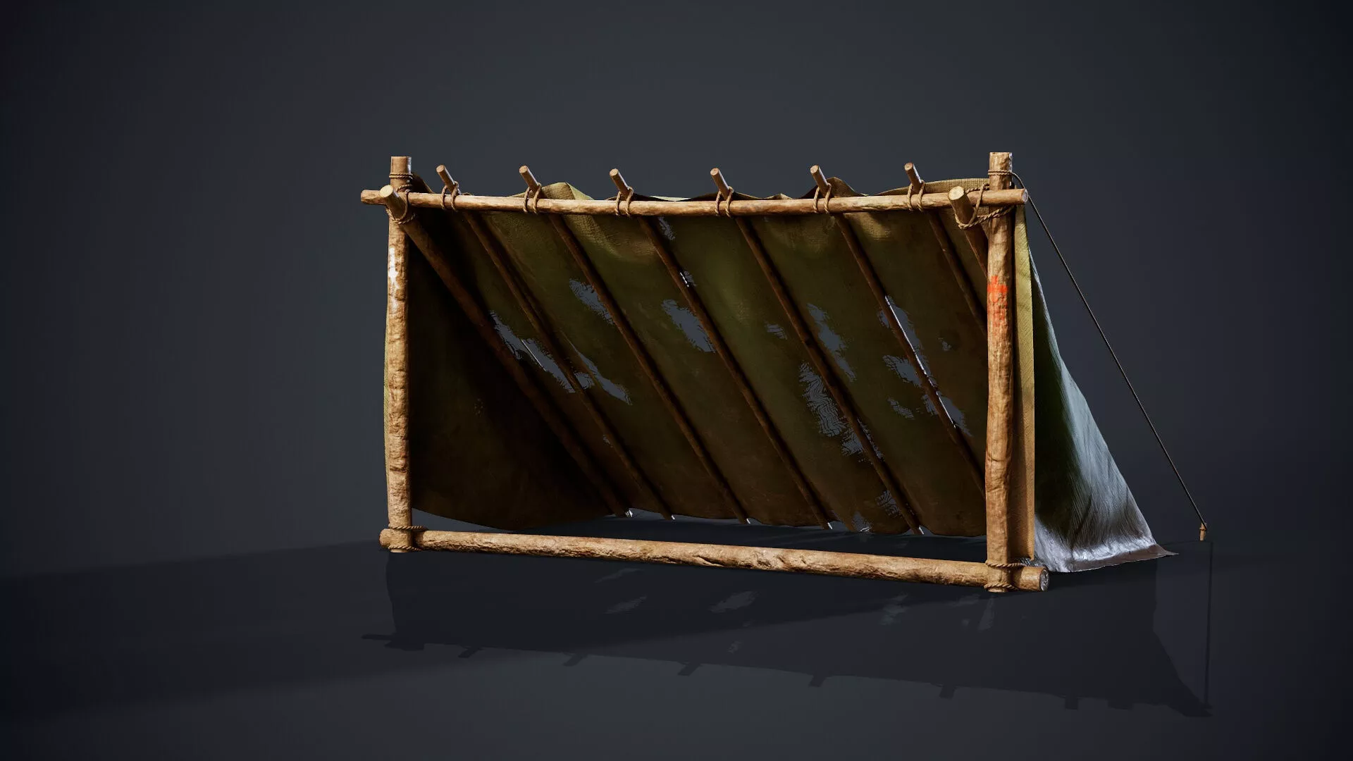Hut Forest Hut GameReady Low-poly 3D model