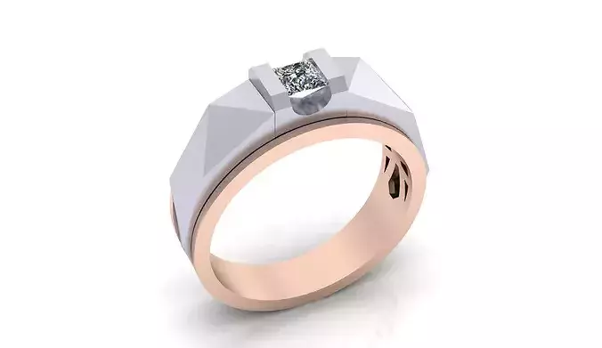 princes cut men engagement high jewelry ring