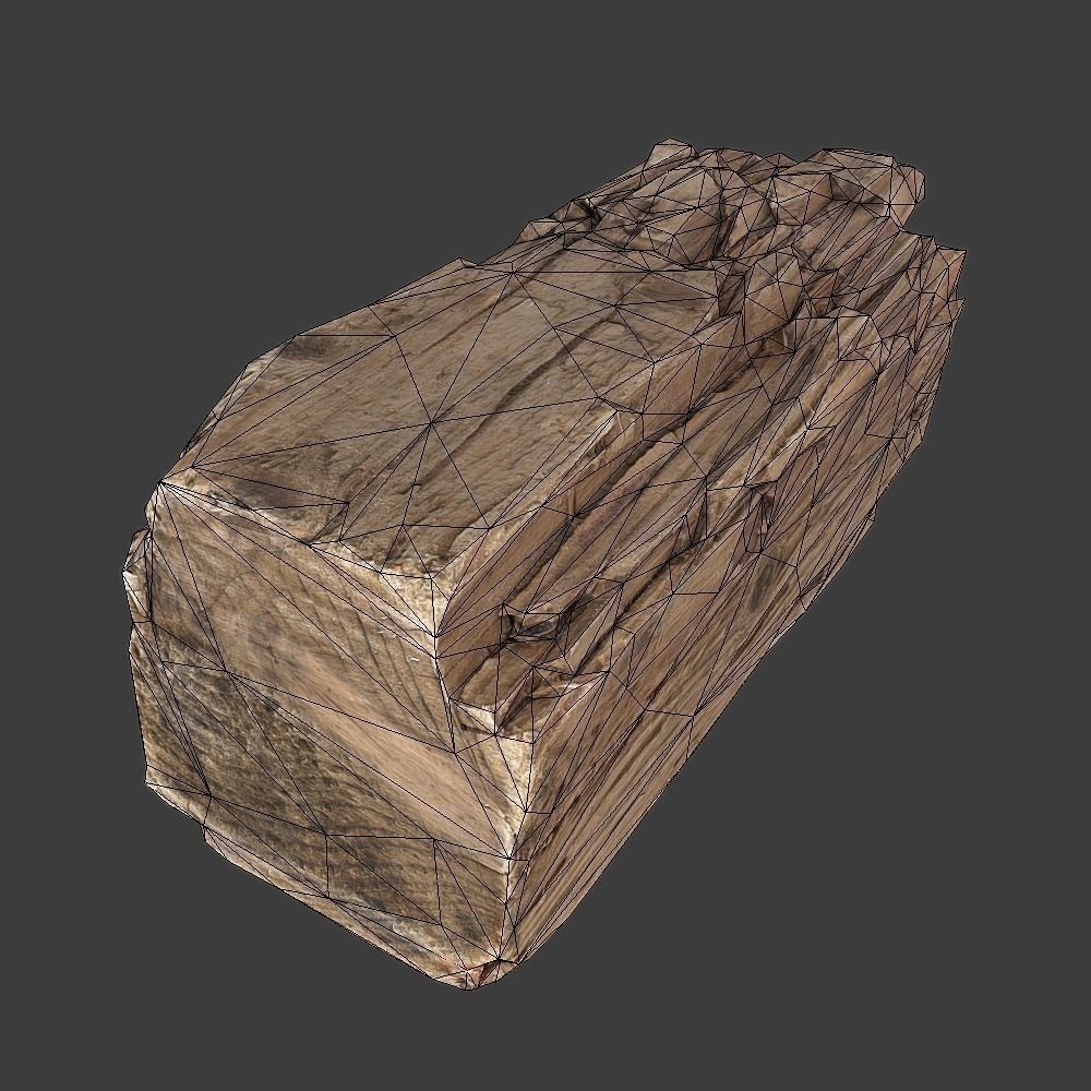 Wood Timber Debris Low-poly 3D model_1