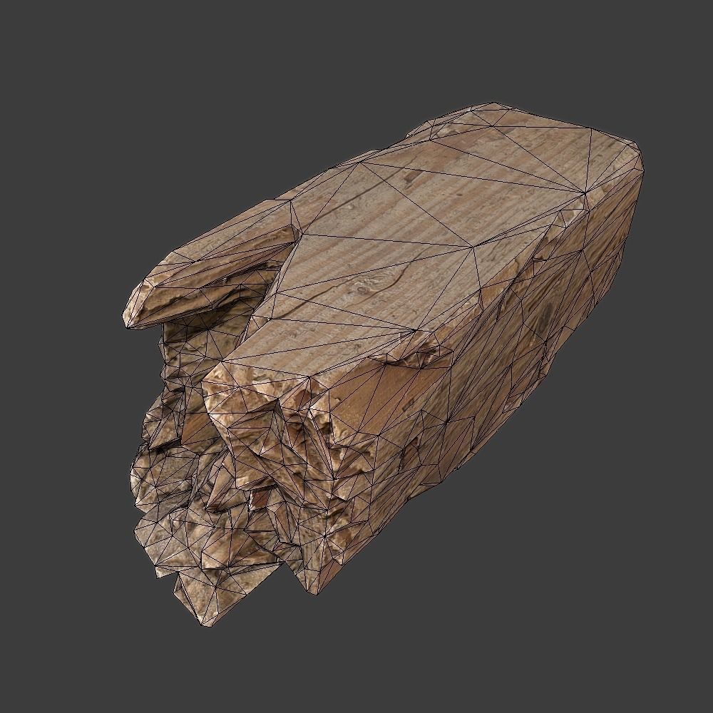 Wood Timber Debris Low-poly 3D model_10