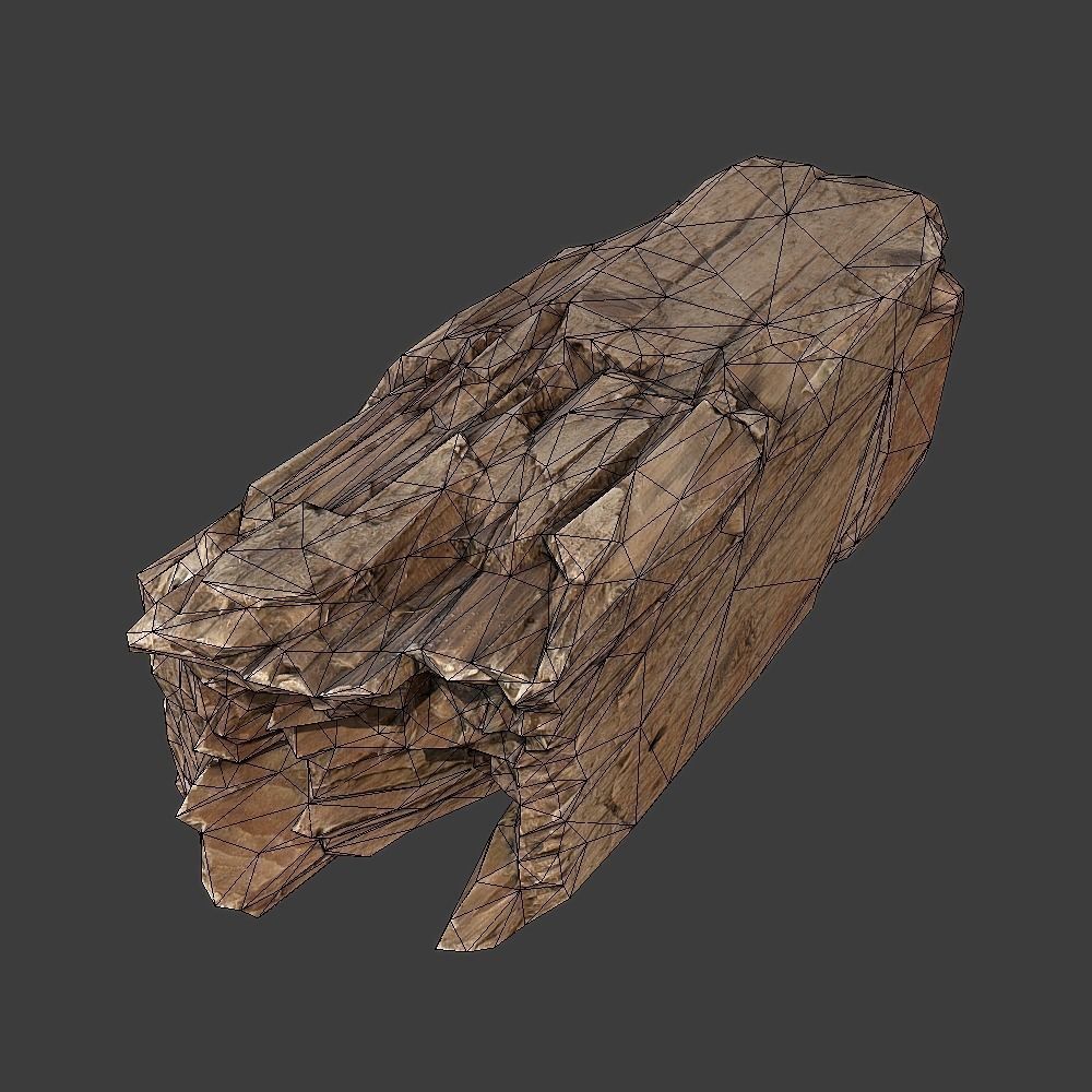 Wood Timber Debris Low-poly 3D model_13