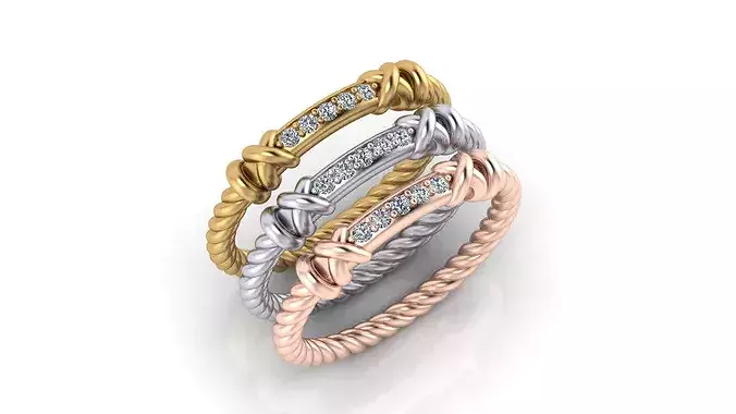 X rope high jewelry ring 