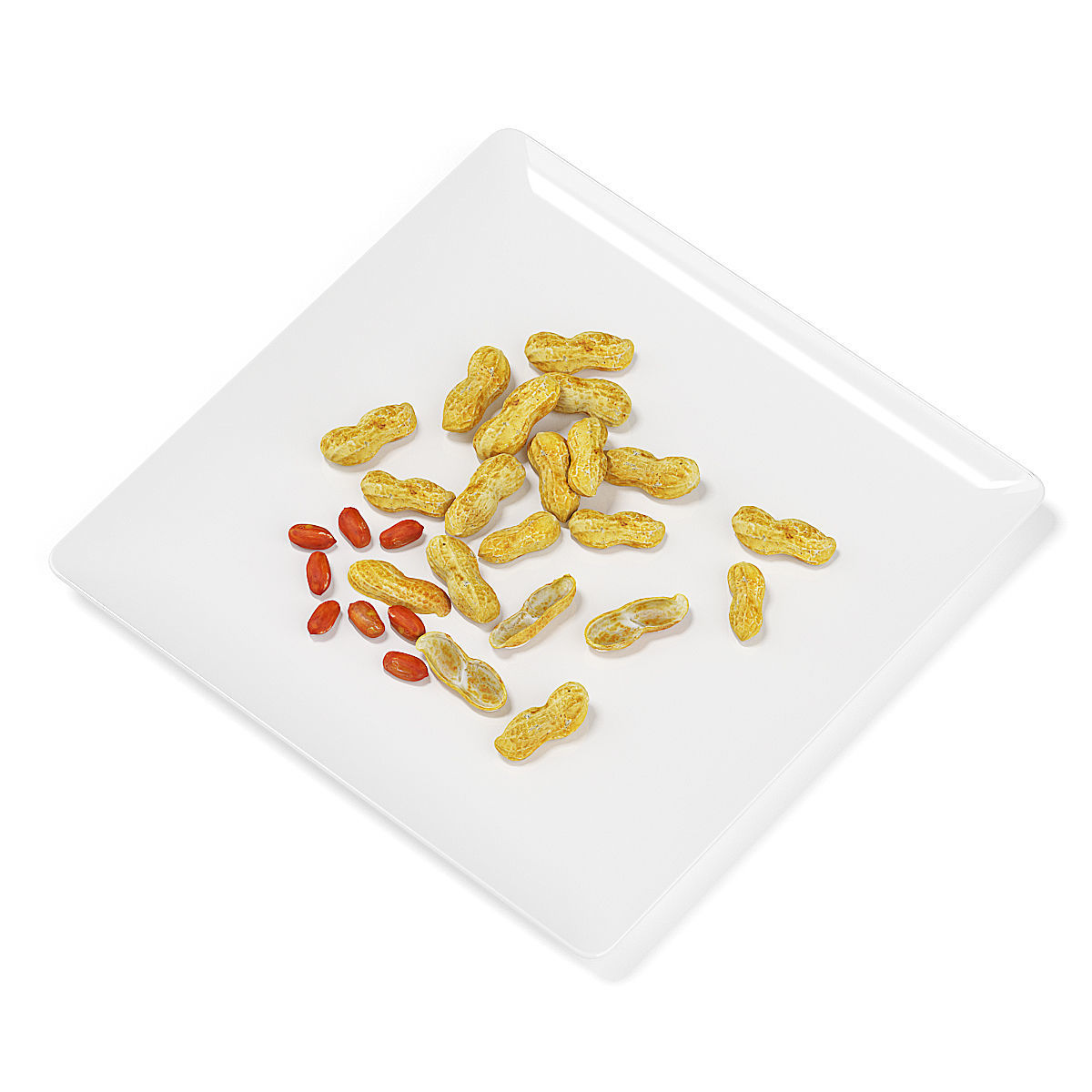 Whole and Peeled Peanuts 3D model_4