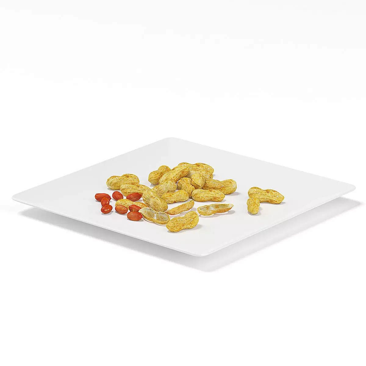 Whole and Peeled Peanuts 3D model_0
