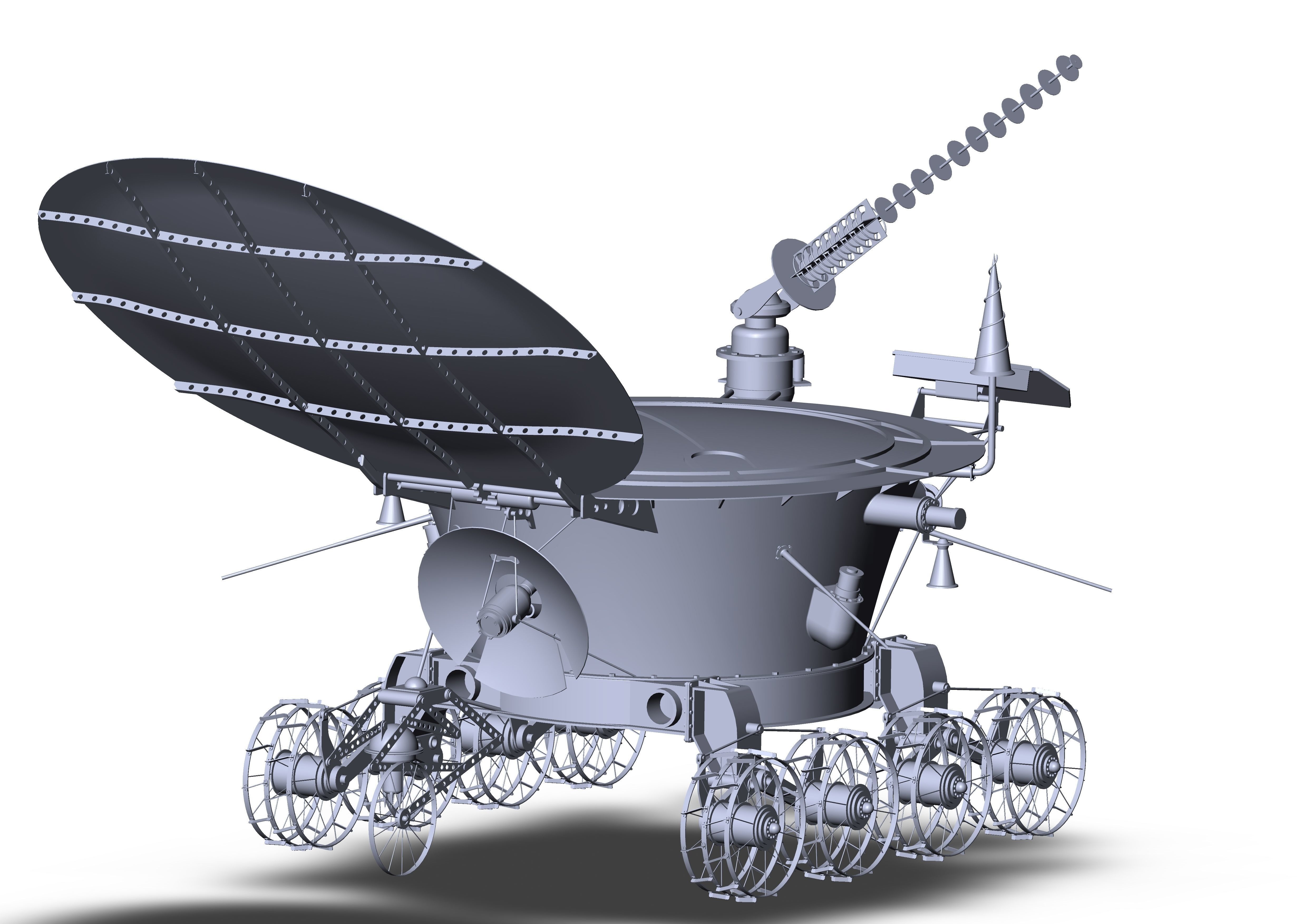 Lunokhod 1 USSR 3D model_8