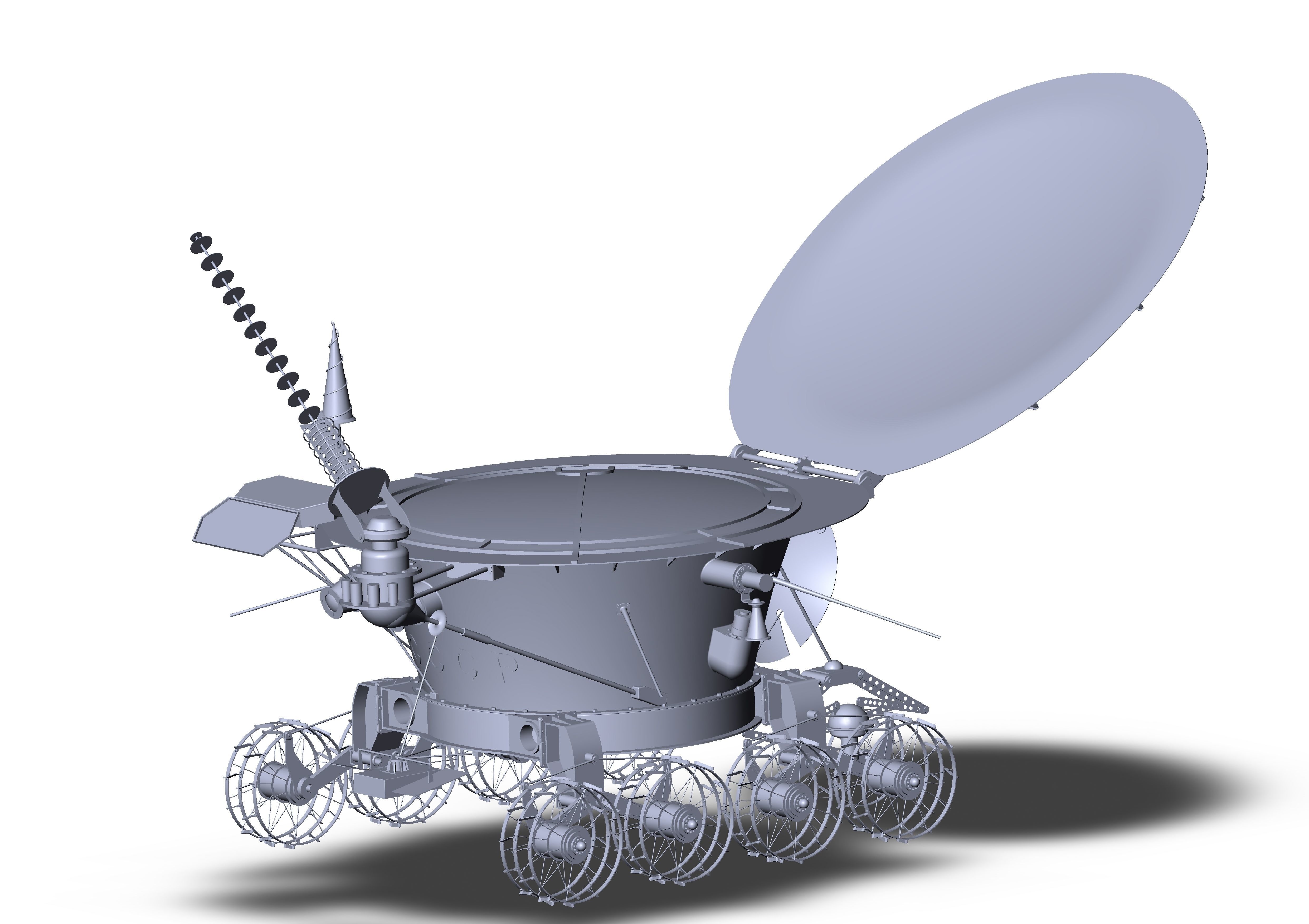Lunokhod 1 USSR 3D model_9