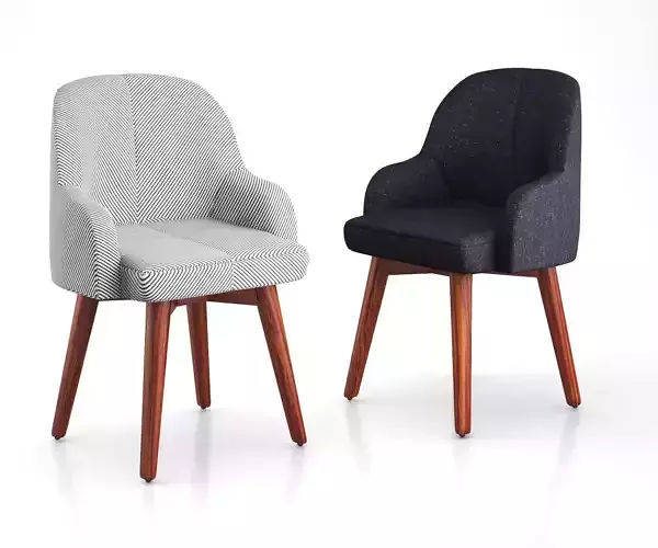Saddle Swivel Office Chairs by West Elm 3D model