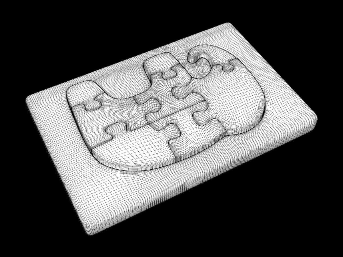 Elephant Puzzle Toy 3D model_5