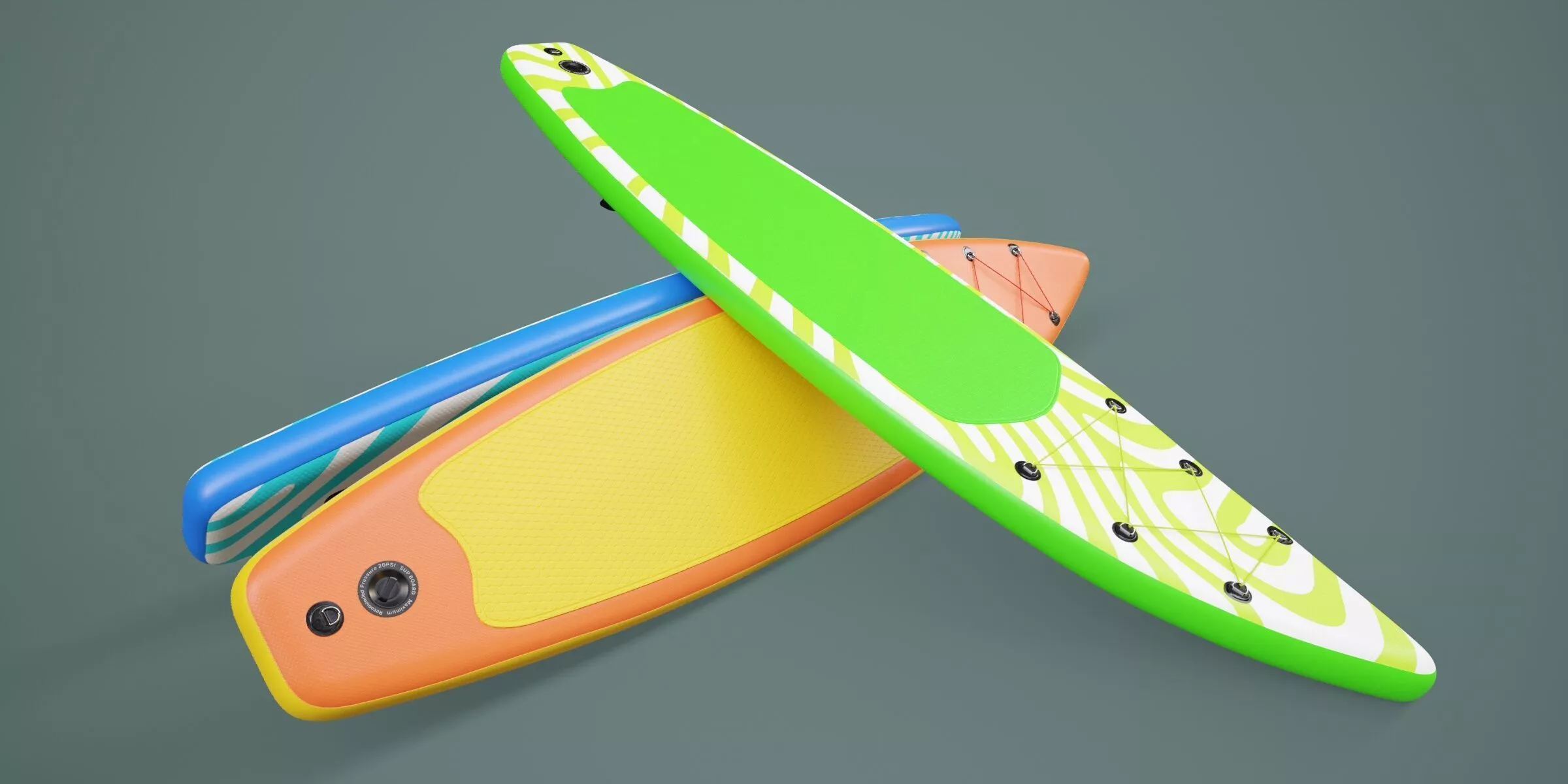 SUP Board PBR Low-poly 3D model