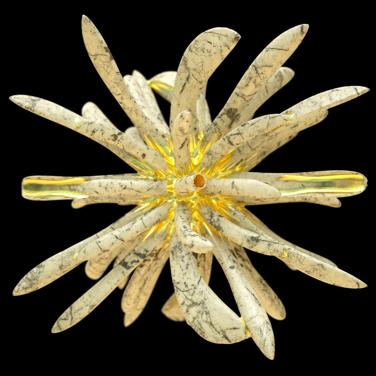 Golden Lotus Low-poly 3D model_9