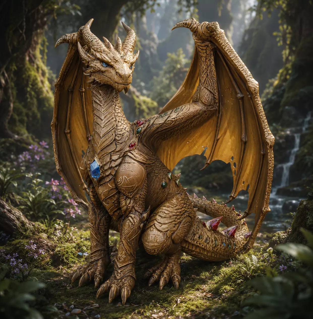 DnD Gold Dragon Miniature 3D print model