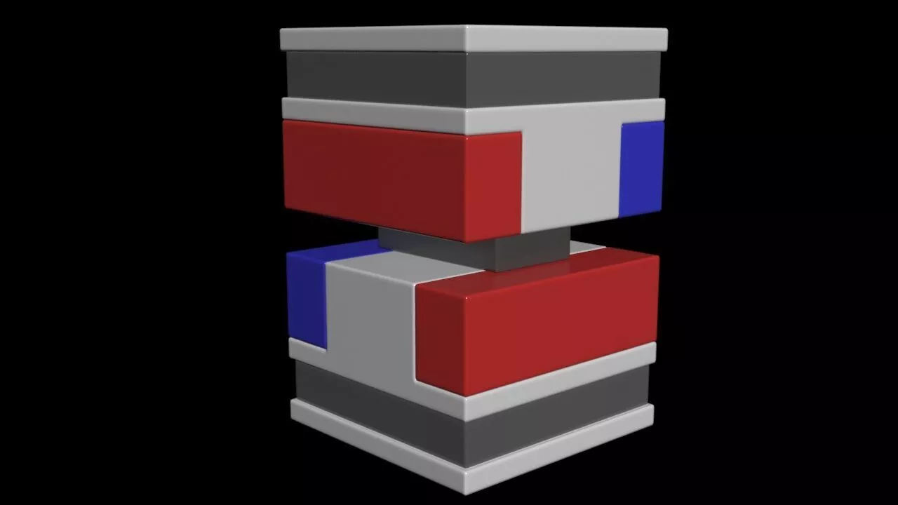 Polarized Dual Transistor Pair - Modular P - Uni-Drain - Concept 3D print model