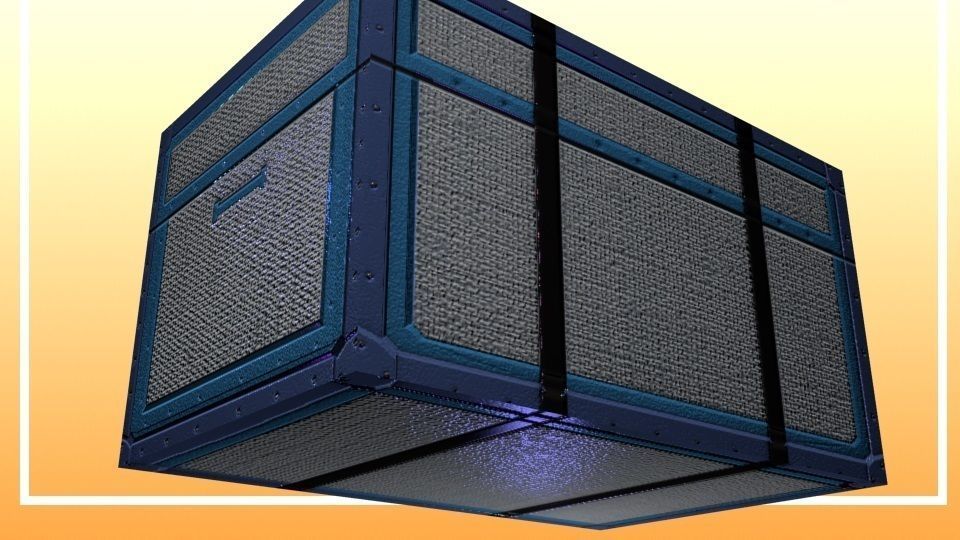 Game-Ready Futuristic Luggage Props Low-poly 3D model_12