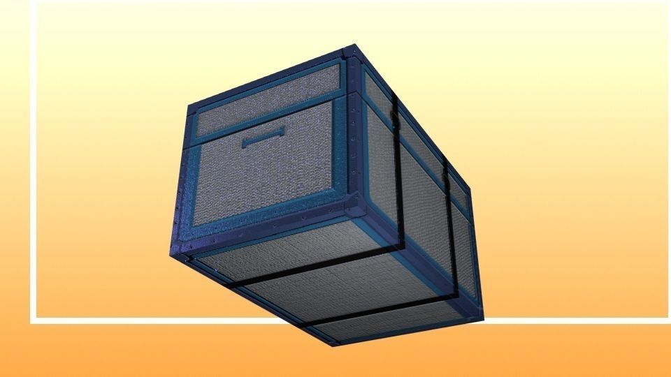 Game-Ready Futuristic Luggage Props Low-poly 3D model_7