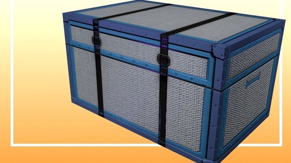 Game-Ready Futuristic Luggage Props Low-poly 3D model_13