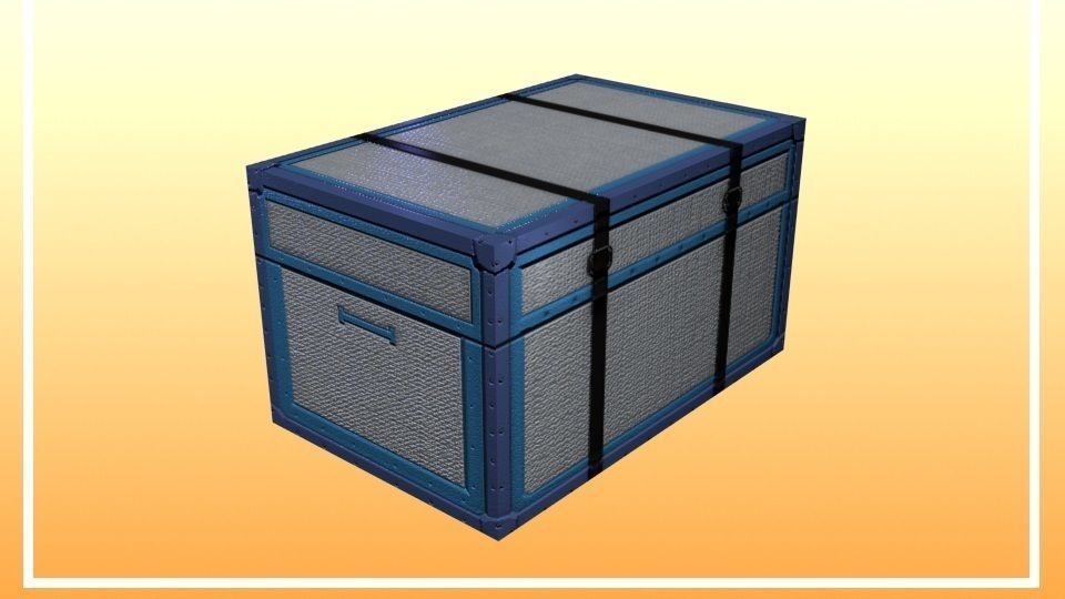 Game-Ready Futuristic Luggage Props Low-poly 3D model_8