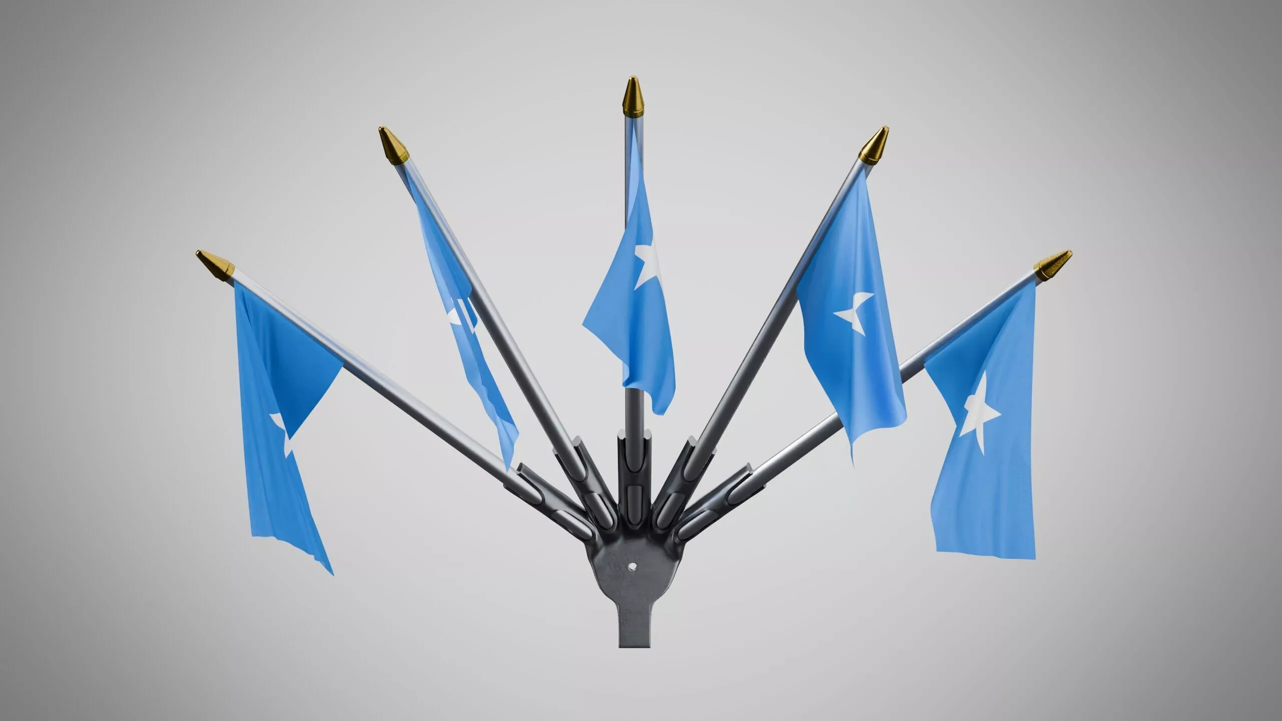 Wall Mount Flags 5 Of Somalia Low-poly 3D model