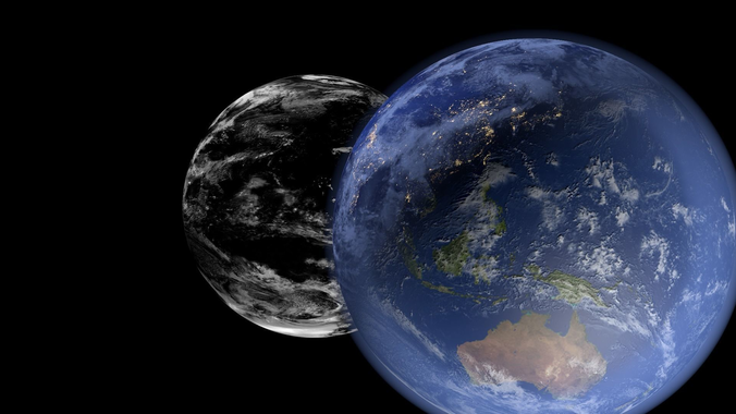 planet earth and planet x Free 3D print model