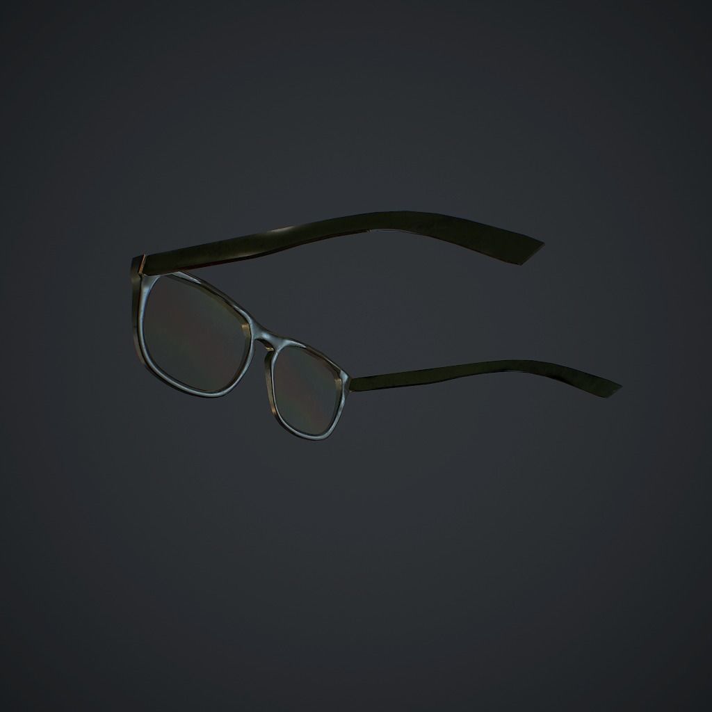 Old Glasses pbr Low-poly 3D model_4