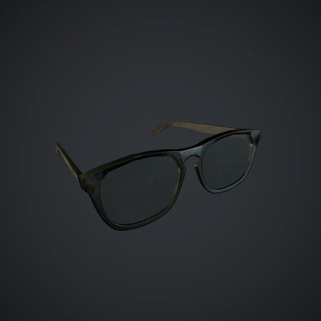 Old Glasses pbr Low-poly 3D model_7